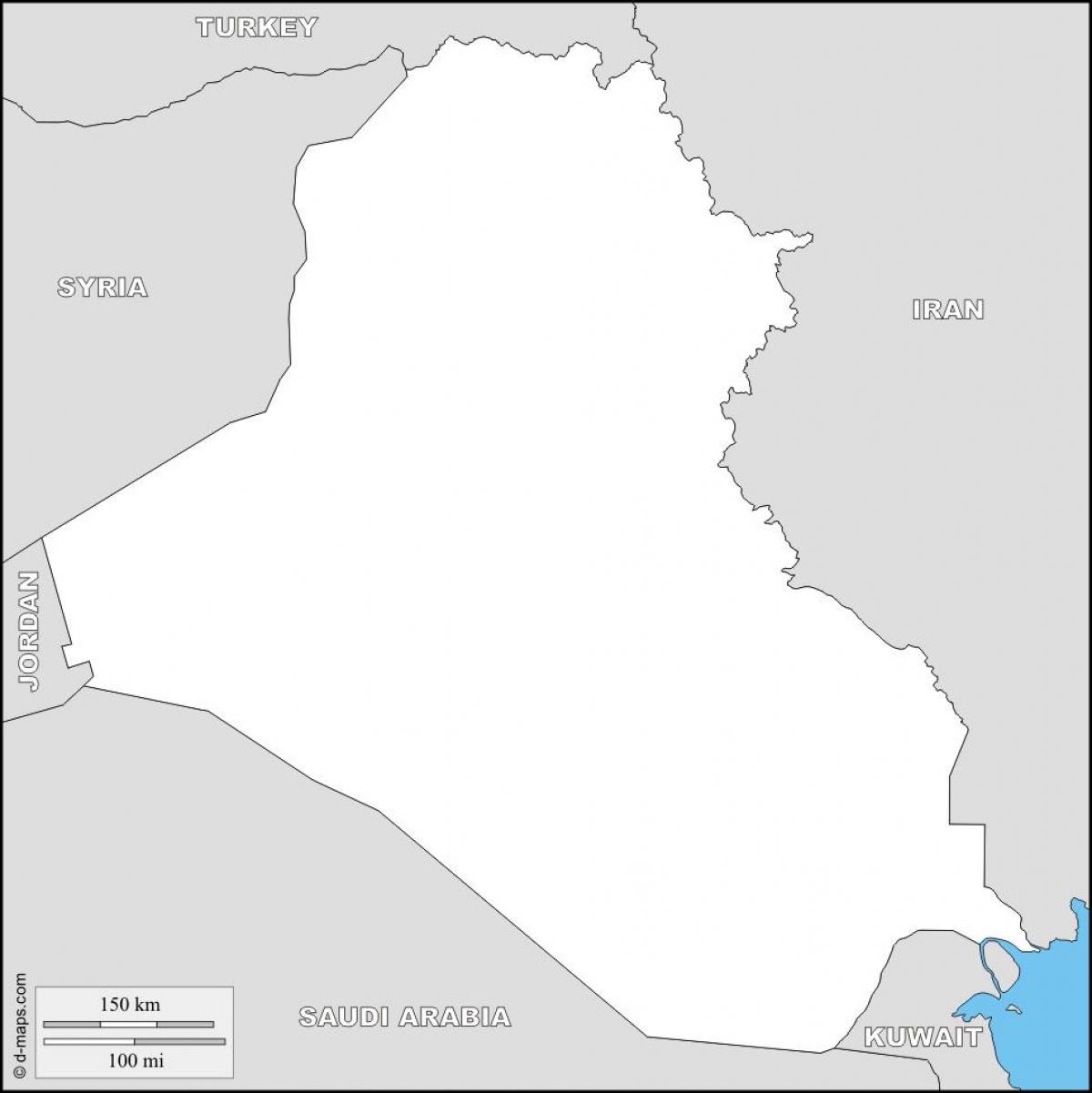 地图图伊拉克的空白