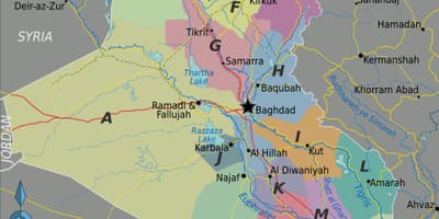 地图图伊拉克区域